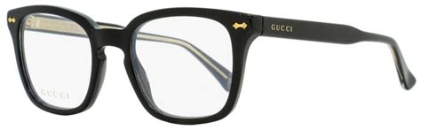 Gucci Rectangular Eyeglasses GG0184O 001 Black 